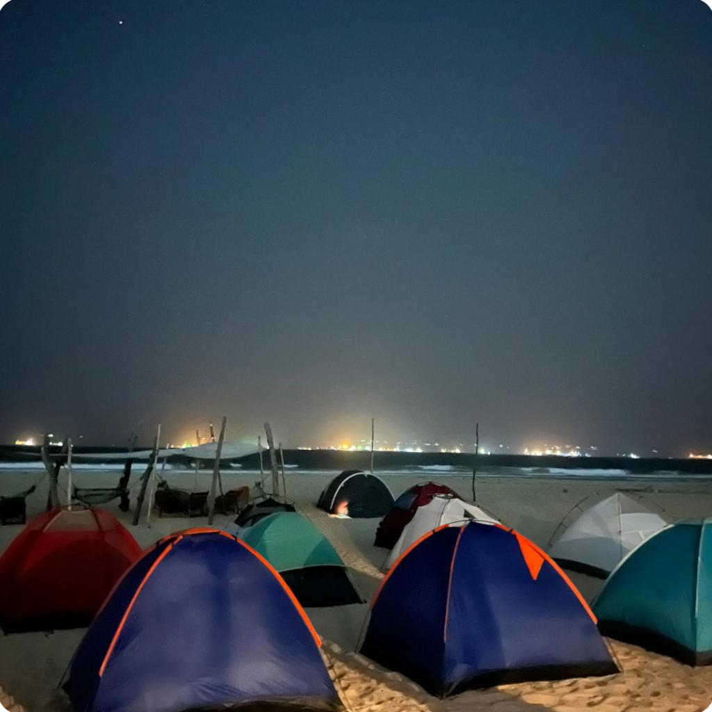 Movie night on the beach at Tarkwa Bay