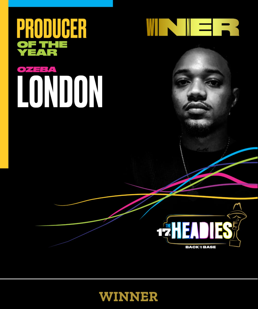 Producer of the Year. 2025 Headies Award