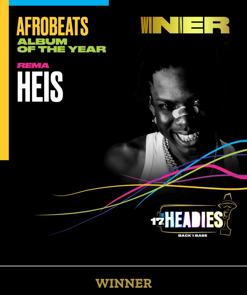 Afrobeats Album of the Year. 2025 Headies Award