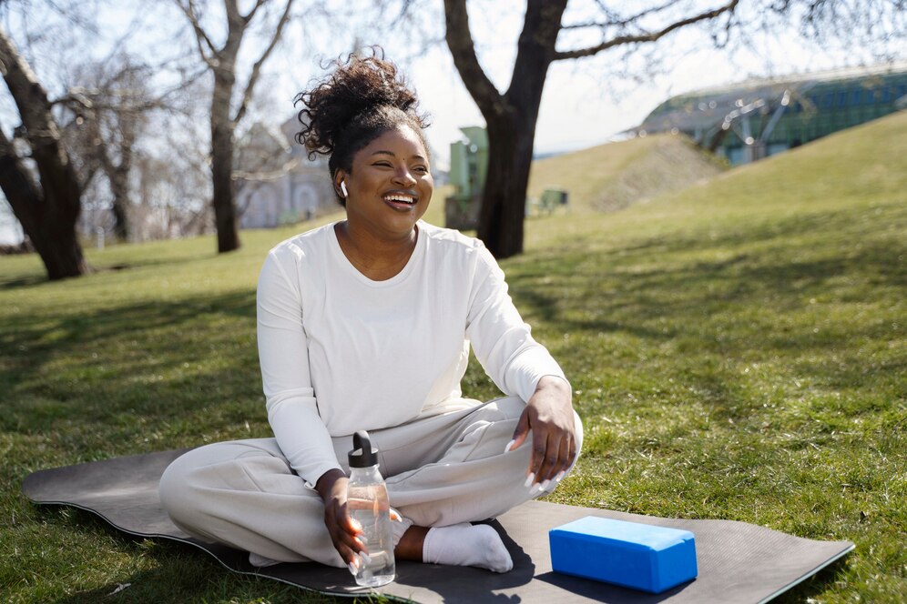 picture showing a parent enjoying some quiet time at the park