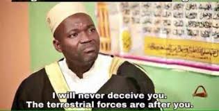 picture showing a cleric talking about village people