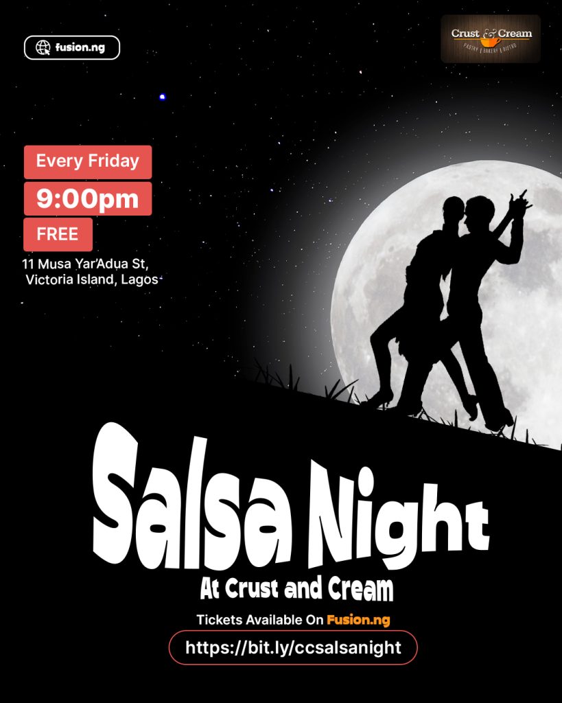 Salsa night at crust creme event happening this weekend 