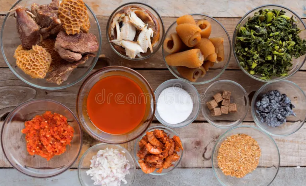 Ingredients for your Egusi soup 