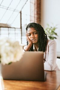 black woman at first job