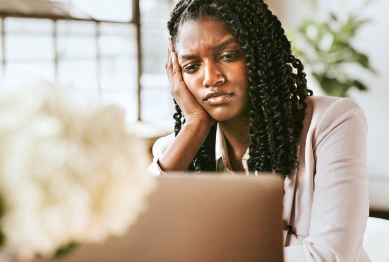black woman at first job