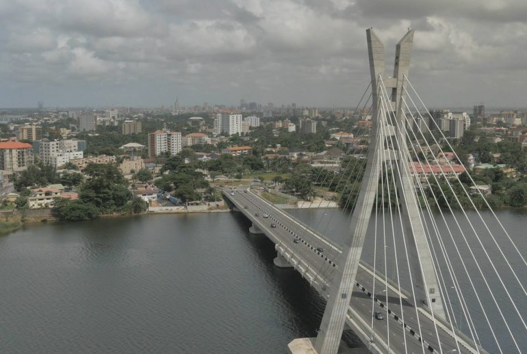 picture showing a bridge on the island in Lagos, Nigeria